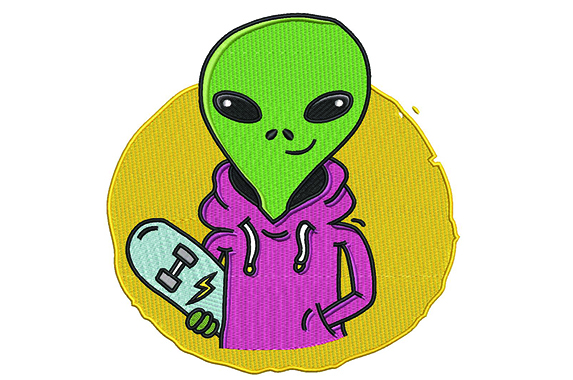 The abstract embroidery digitizing art for two kids