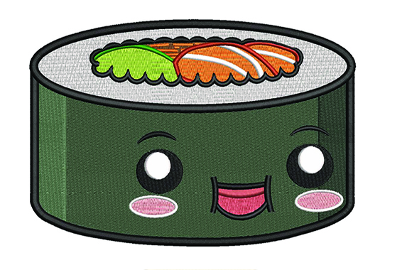 The anime girl embroidery design