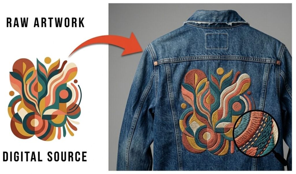 Embroidery Digitizing Showcase of embroidery design