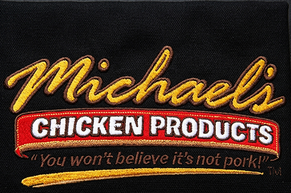 A skull embroidery patch