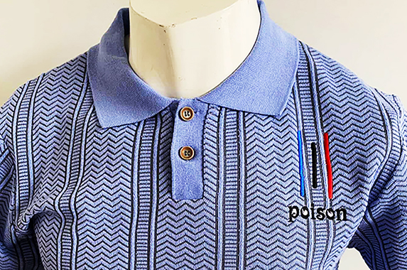 A black cap with stunning red embroidery design